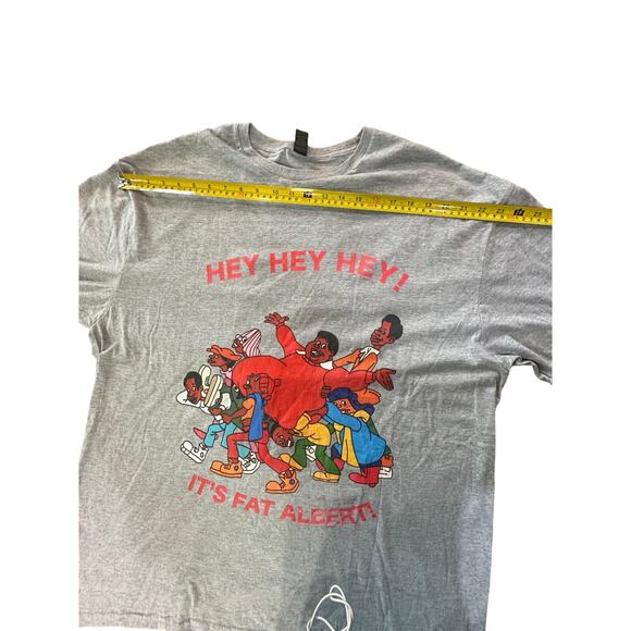 Fat Albert Hey Hey Hey Cartoon Print Men's Size 2XL Vintage Y2K Gray T-Shirt - Picture 9 of 11